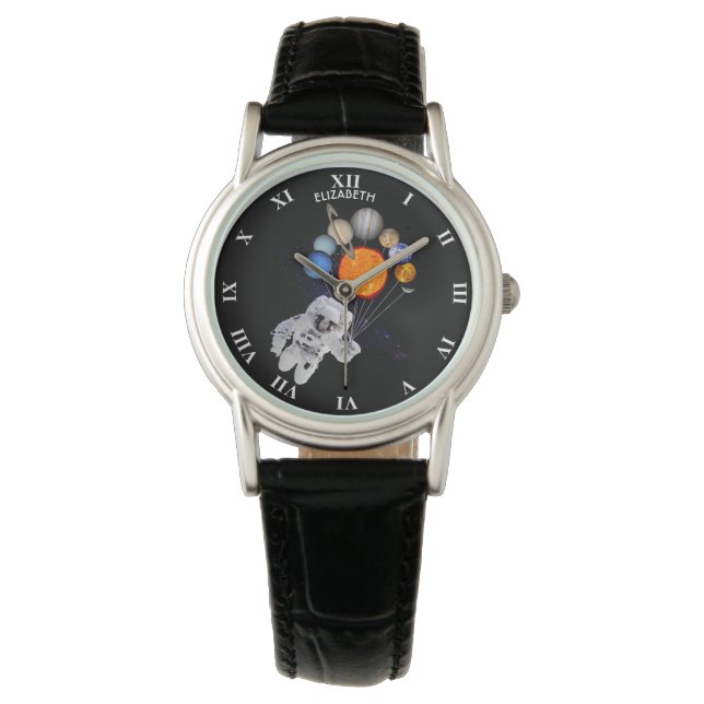 Solar System Sun Planets Astronaut Milky Way Watch (Front)