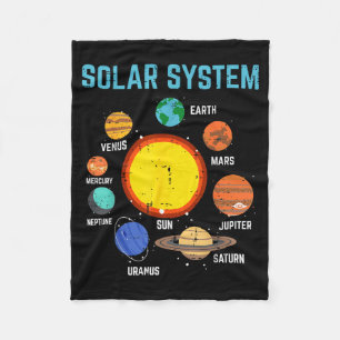 Solar System Sun Planets Galaxy Astronomy Men Wome Fleece Blanket