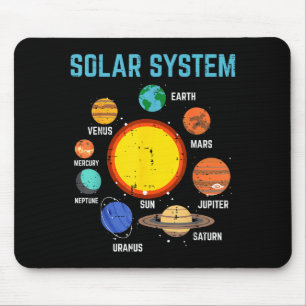 Solar System Sun Planets Galaxy Astronomy Men Wome Mouse Pad