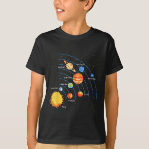 Solar System Sun Planets Orbit Space Galaxy Men Wo T-Shirt