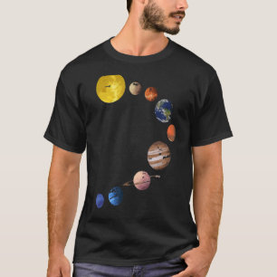 Solar System T Shirt - Realistic Space Planets_1