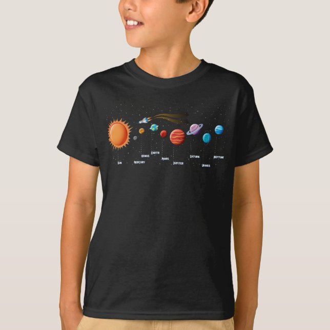 solar system vector design T-Shirt (Front)