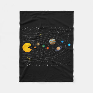Solar System Video Game Funny Graphic Tees Planet Fleece Blanket
