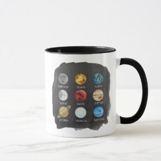 Solar System Watercolor Mug