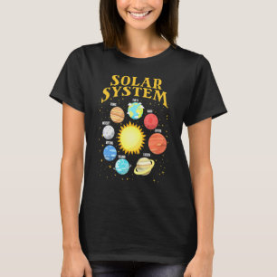 Solar System With Planets Science Space Planet 1 T-Shirt