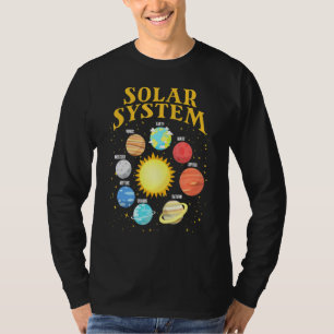 Solar System With Planets Science Space Planet 1 T-Shirt