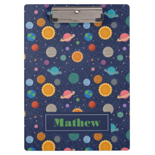 Solar System with Sun and Planets Personalised Clipboard