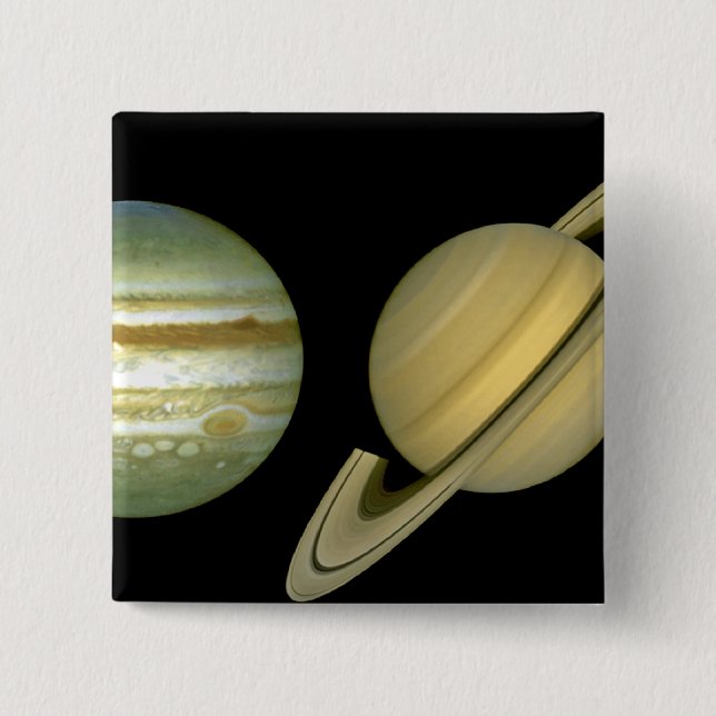 Solar Sytem ~ Long View 15 Cm Square Badge (Front)