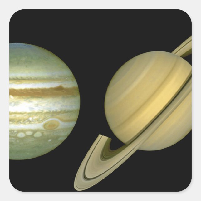 Solar Sytem ~ Long View Square Sticker (Front)