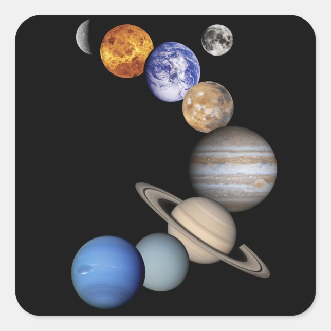 Solar Sytem Montage Square Sticker (Front)