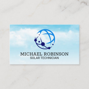 Solar Tech Energy Clouds Business Card