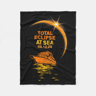 Solar Totality Eclipse August 12 2026 Men Women Fleece Blanket
