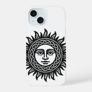 Solar Visage Sigil – Black Sun Emblem iPhone 15 Case