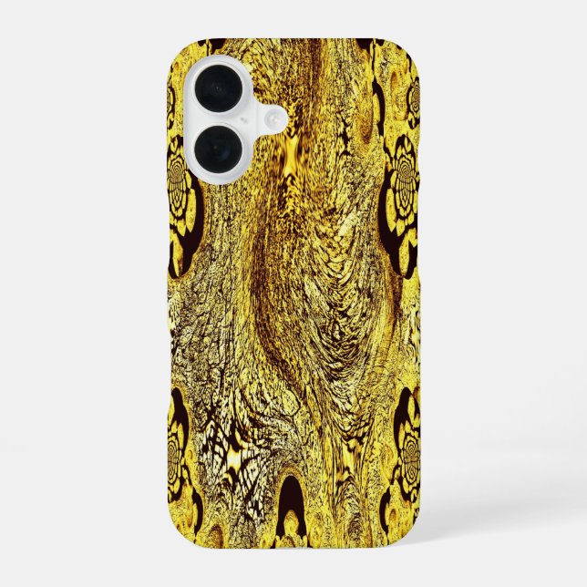 Solar vortex – spiraling infinity iPhone 16 case (Back)