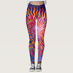 “Solar Whispers in the Sky” The Sun Leggings