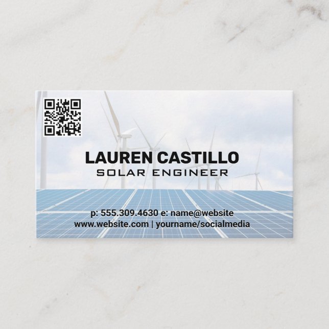 Solar Wind Tech | Power Enegry Business Card (Front)
