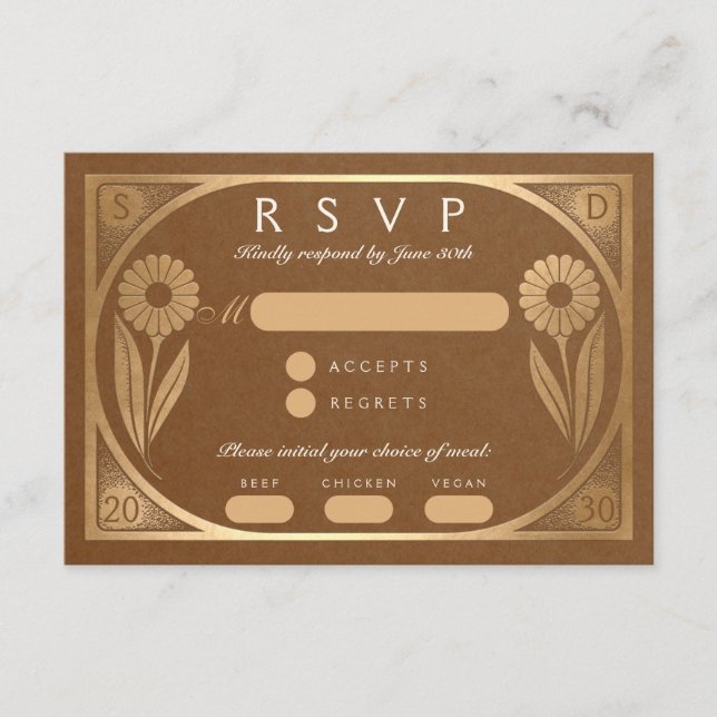 SOLARA III : Wedding RSVP Card (Front)
