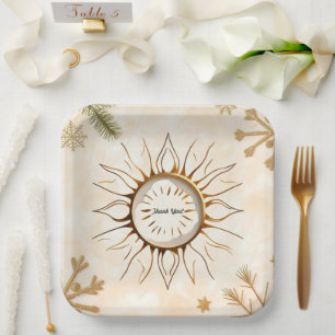 "Solara Luxe Design" Paper Plate