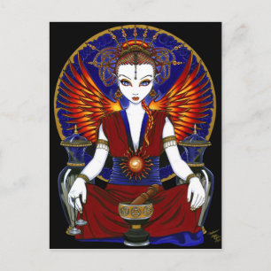 "Solara" Sun Goddess Fire Angel Postcard