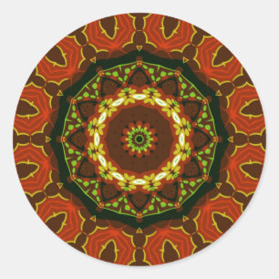SolarFire : Floral Batik Geometric Art Sticker