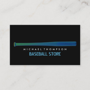 Solarised Baseball Bat, Baseball Player, Coach Business Card
