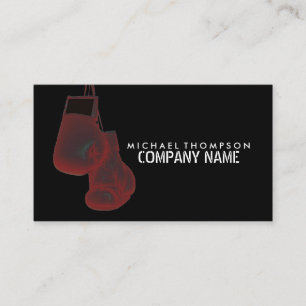 Solarised Boxing Gloves, Boxer, Boxing Trainer Business Card