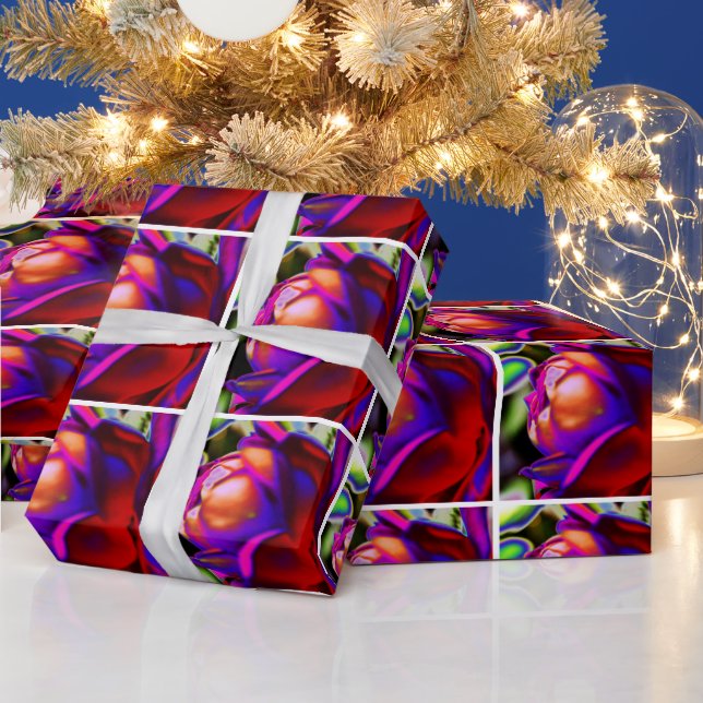 Solarised Rose by Shirley Taylor Wrapping Paper (Holidays)