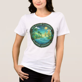 Solarpunk Caribbee Eco Futuristic Tropical Tri-Blend Shirt
