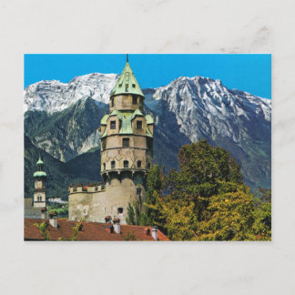 Solbad Hall, Tyrol, Austria, Castle and mountains Postcard