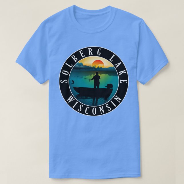 Solberg Lake Wisconsin Fishing T-Shirt (Design Front)