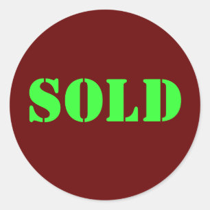SOLD CLASSIC ROUND STICKER