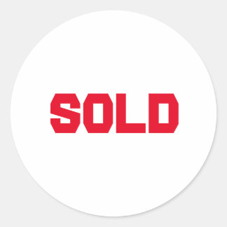 sold classic round sticker