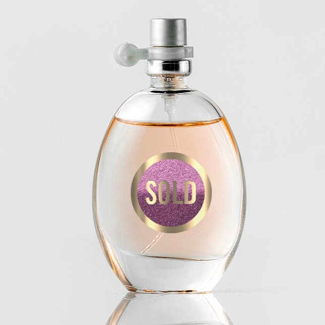 Sold Out Eggplant Purple Metalli Real Estate Agent Classic Round Sticker (Sold Out Eggplant Purple Metalli Real Estate Agent Classic Round Sticker)