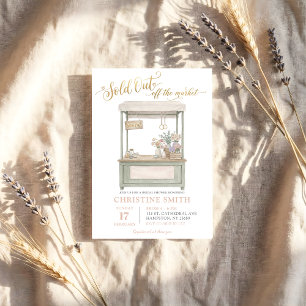 Sold Out flower Farmer Market Bridal Shower Invitation