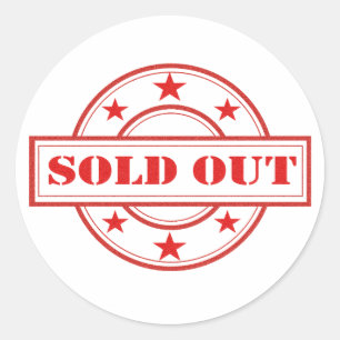 Sold Out Sign Classic Round Sticker