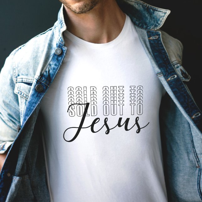 Sold Out To Jesus Faith-Based Religious Mens White T-Shirt (Creator Uploaded)