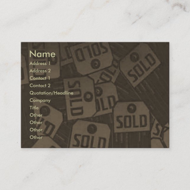 Sold Profile Card (Front)