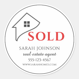 Sold Real Estate  Classic Round Sticker