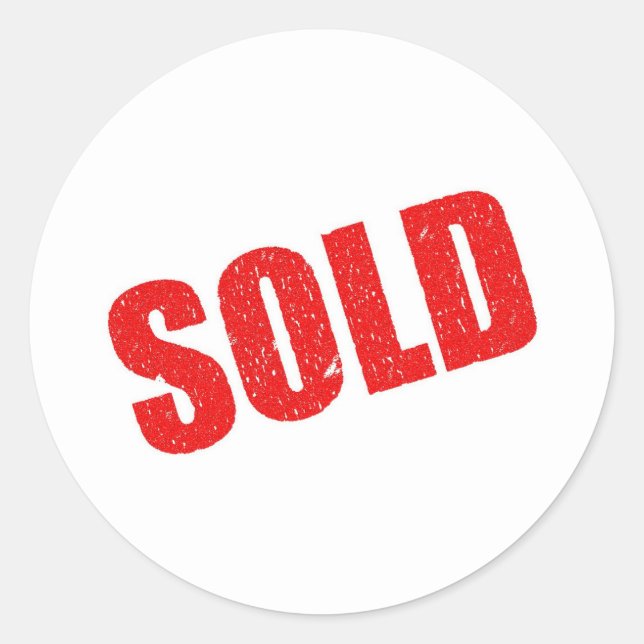 Sold Sign Classic Round Sticker (Front)
