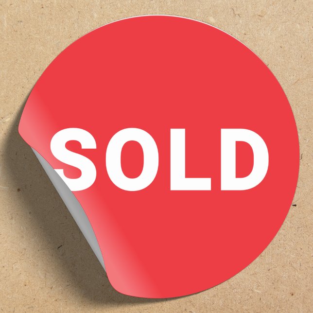 Sold Sticker | Red Product Label (Creator Uploaded)