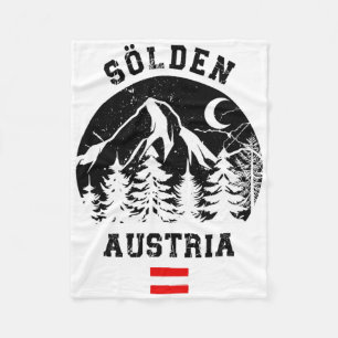 Sölden Austria Alps Ski Resort Alpine Skiing Austr Fleece Blanket