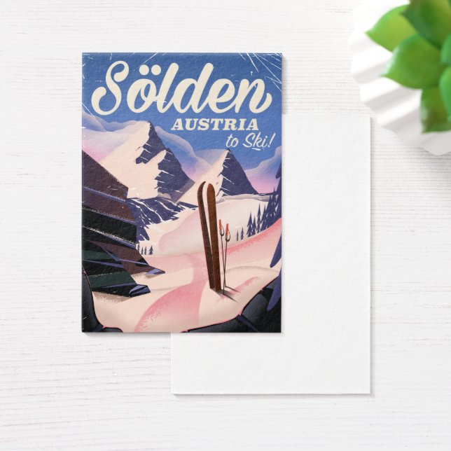 Sölden Austria vintage ski poster (Desk)