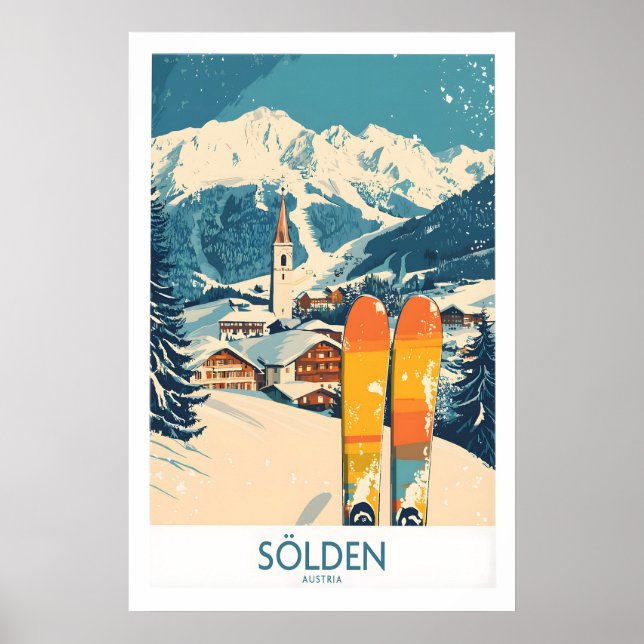 Sölden Ski Poster Austria 1 (Front)