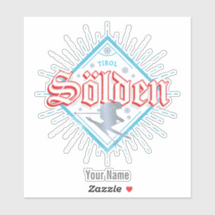 Solden Tirol Retro Skier Vintage Ski Holiday
