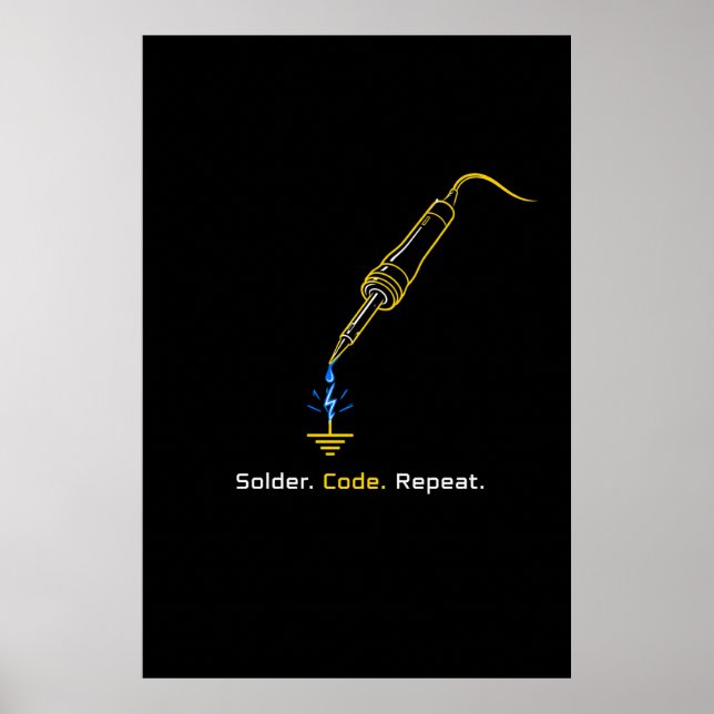Solder Code Repeat Embedded Engineering Poster (Front)