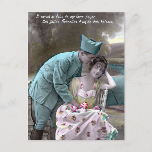 Soldier and Lover Postcard (Front)