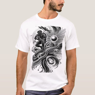 Soldier and Solar Art Waves T-Shirt