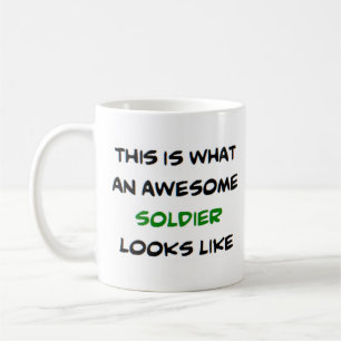 soldier, awesome coffee mug