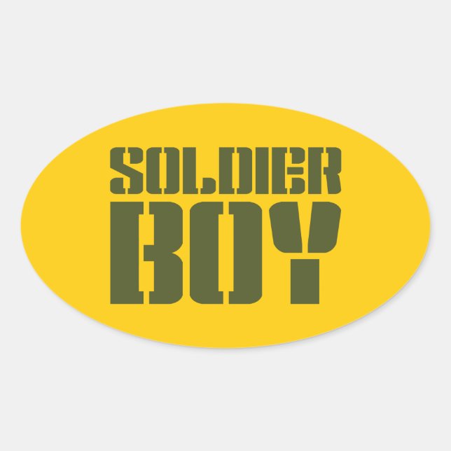 SOLDIER BOY OVAL STICKER (Front)