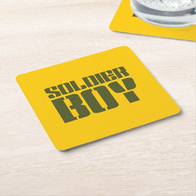 SOLDIER BOY SQUARE PAPER COASTER (Angled)